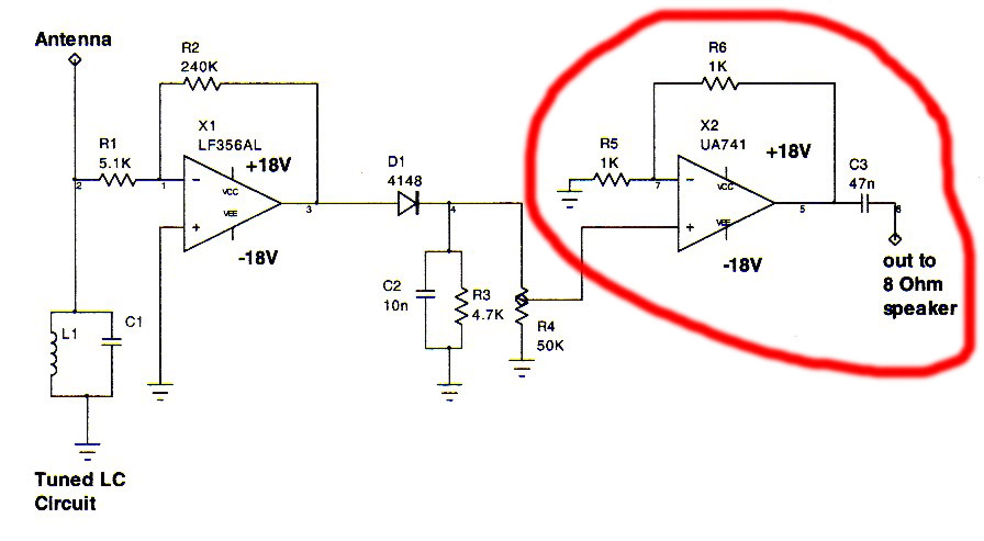 Rf demodulator circuit