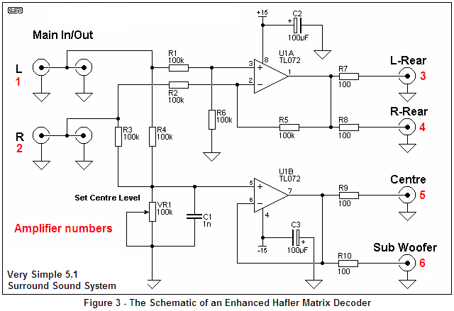 Dolby Circuit Diagram - Hafler Surround Sound - Dolby Circuit Diagram