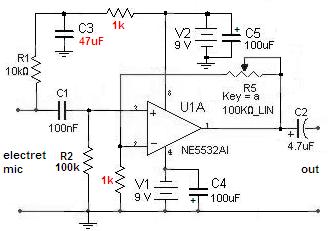 NE5532 Op-Amp IC circuit Diagram - Page 1