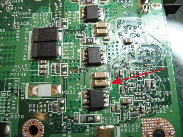It's labeled PC124 which suggests it's a Power Capacitor but I cannot tell 