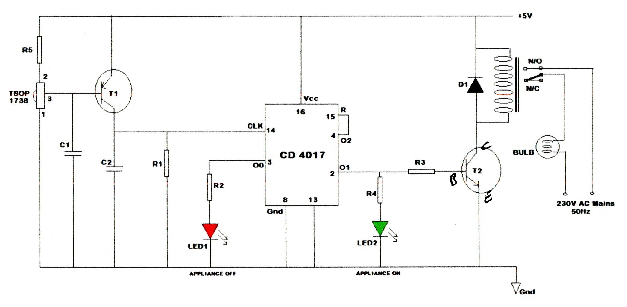 Remote Controlled Switch Circuit Diagram