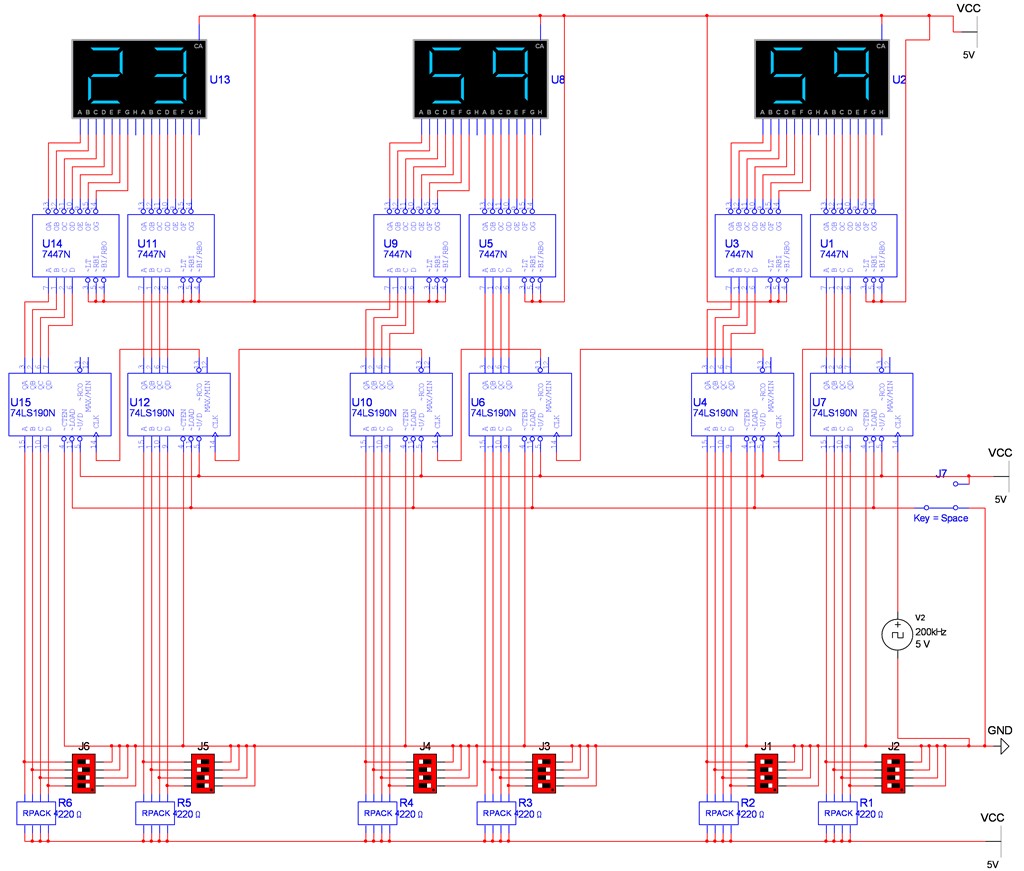 74190 up/down decade counter help | Electronics Forum (Circuits, Projects and Microcontrollers) 74190 up/down decade counter help | Electronics Forum (Circuits, Projects and Microcontrollers)