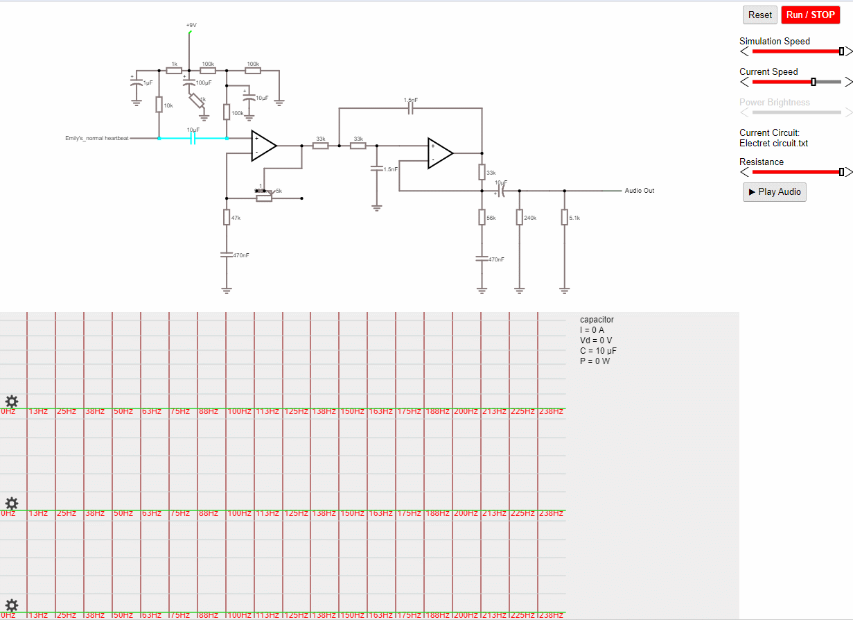 Emily's normal heartbeat through circuit.gif
