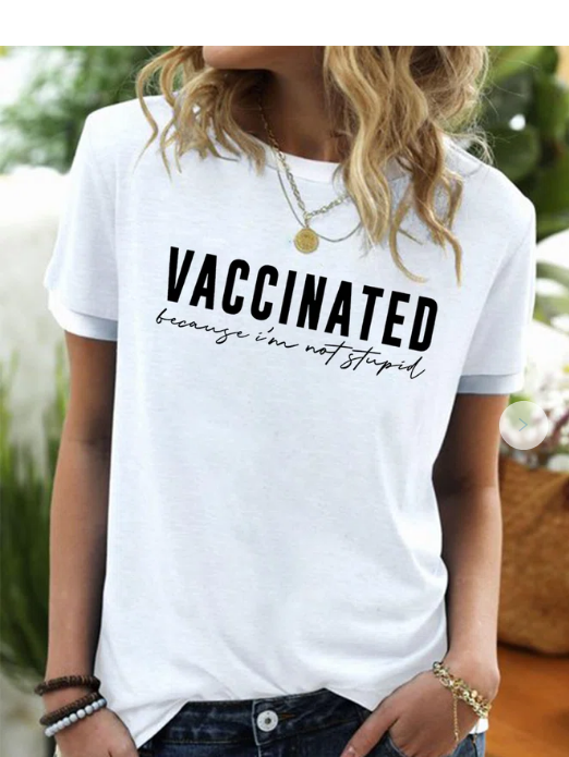 Screenshot_2021-04-29 Vaccinated Because I'm Not Stupid Women's round neck T-shirt Women Lilic...png