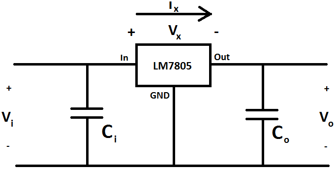 Типовая схема включения lm7805